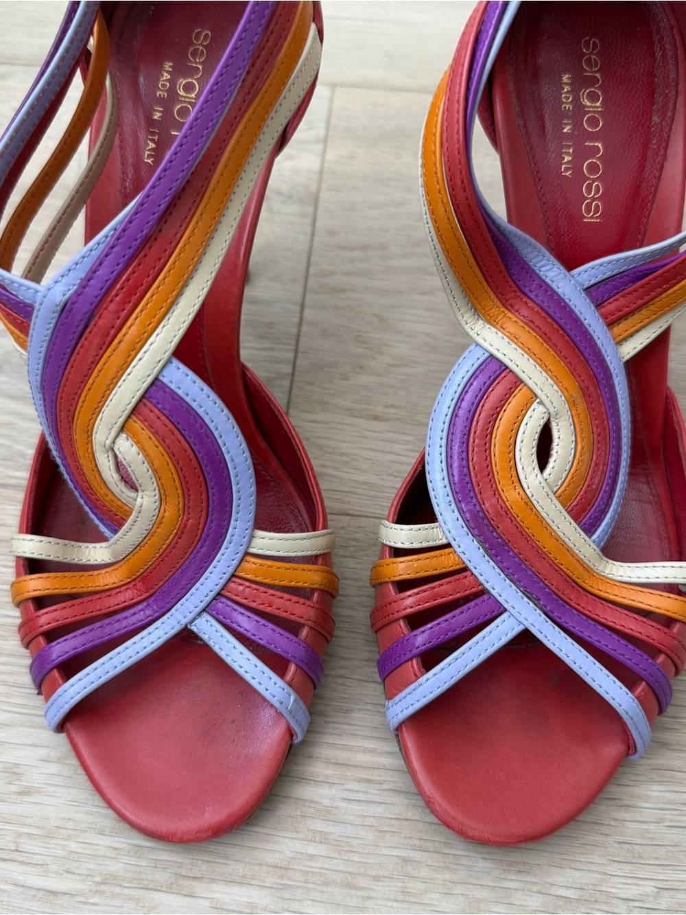 Vintage Sergio Rossi Colorful Heels - Picture 2 of 7